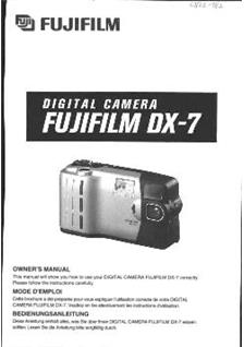 Fujifilm DX7 manual. Camera Instructions.